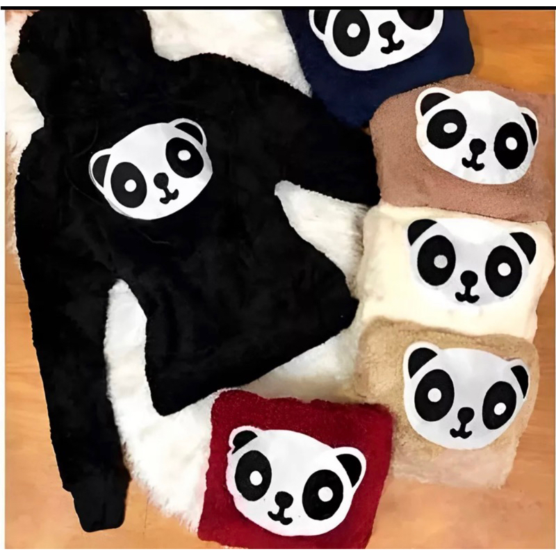 Blusa de frio store panda com touca