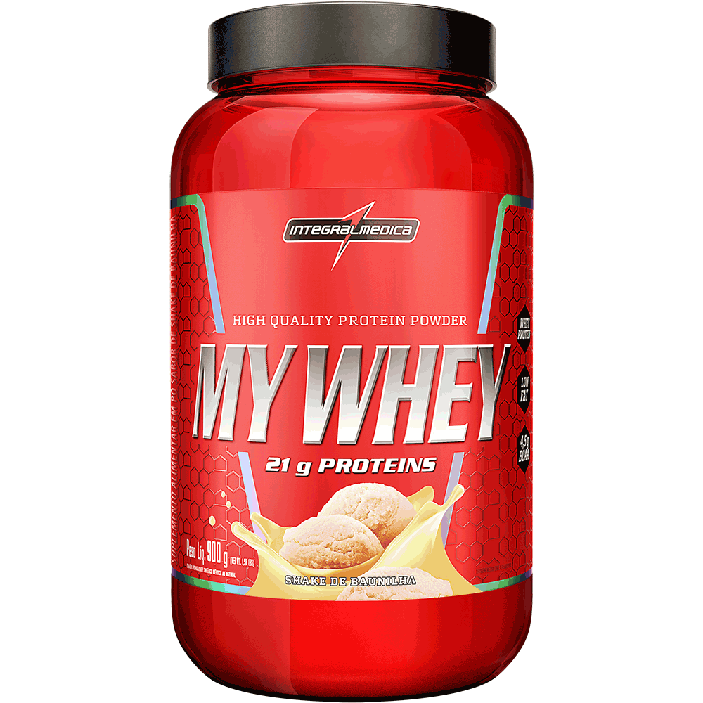 My Whey Protein 900g Integral Médica Pote Hardcore 21g Protein