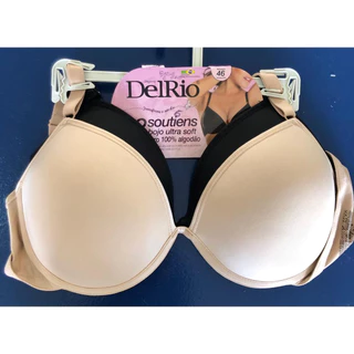 Kit C/2 sutia Delrio Com Bojo e aro Ultra Soft com forro 100% algodão (original)