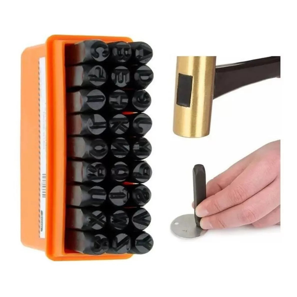Kit Marcador Punção Alfabeto 27 Peças 8 Mm Starfer Original