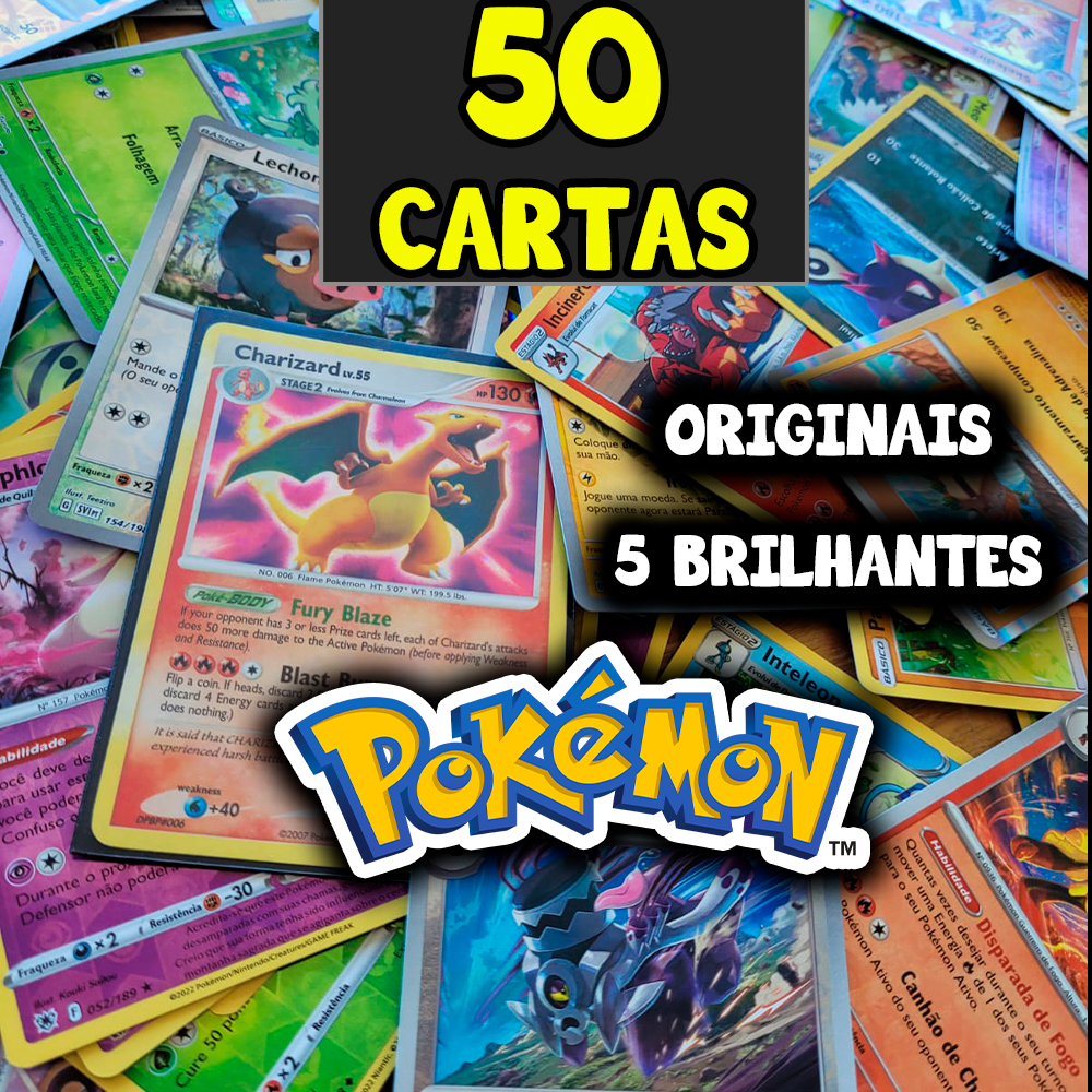 Pokemon Tcg - 50 Cartas Originales + 5 Holograficas