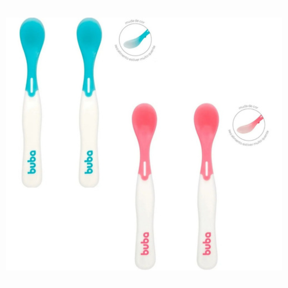 Kit Colher Termossensível Introdução Alimentar e Treinamento Infantil ...