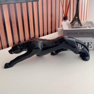 Escultura Pantera Negra P - 35 cm - Decoração