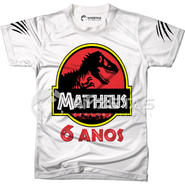 Blusa Jurassic Park Parque Dos Dinossauros Infantil Adulto Camiseta Personalizada Camisa Unissex 0742