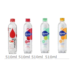 Água Saborizada Crystal Sparkling 510ml - Sabores