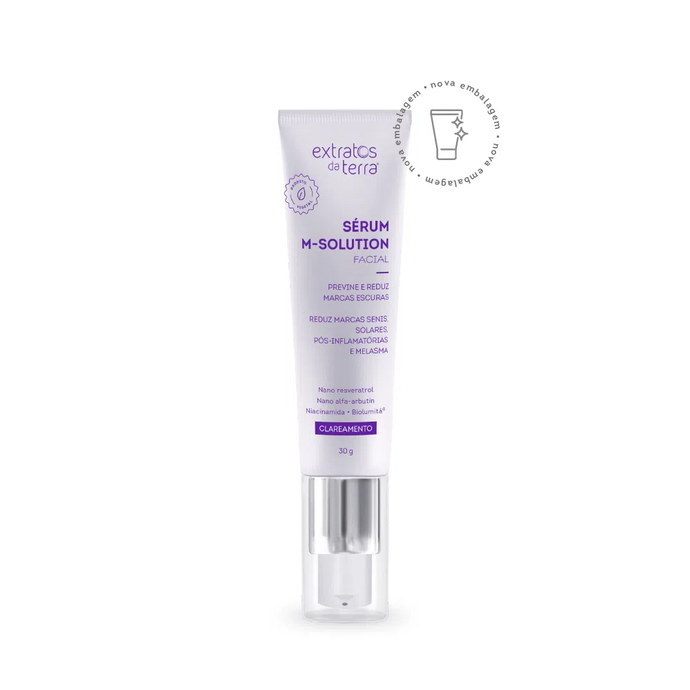 Sérum Clareador M-Solution 30ml Extratos da Terra Niacinamida Nano