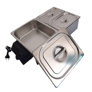 Derretedeira elétrica 10 kg 3 cubas em aço inox