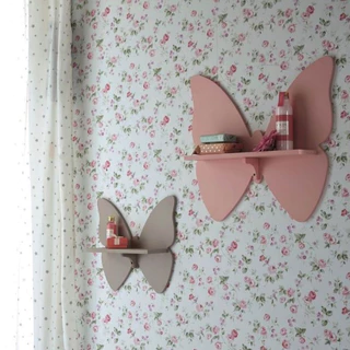 Prateleira Nicho Borboleta Em Mdf Decoração Quarto - Decoração Infantil