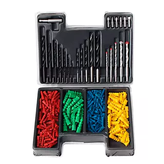 Kit Jogo De Brocas Bits E Buchas Com 300 Peças Multiuso Uso Profissional - Vários Tamanhos Estojo