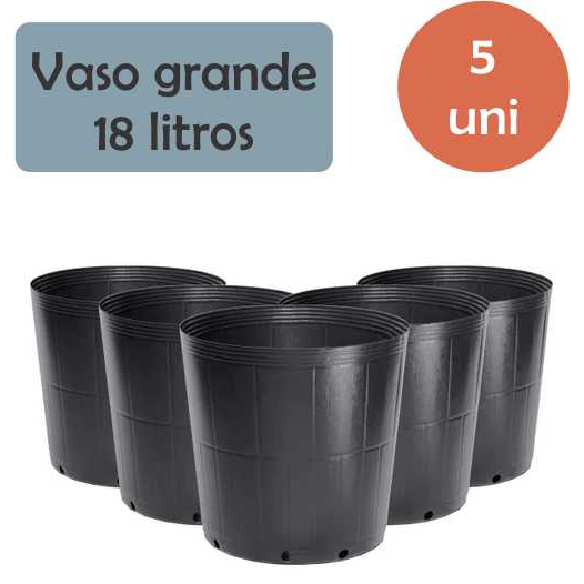 5 Vaso de planta grande 18 Litros plantas jardinagem decoração