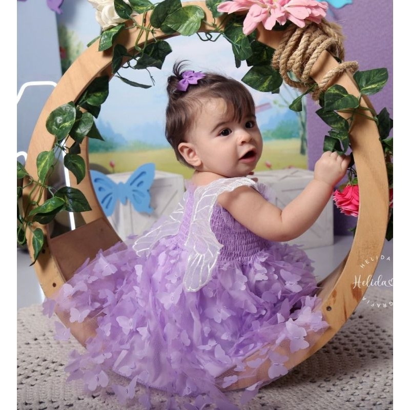 Vestido Tule Borboleta Infantil Vestido Infantil Jardim Encantado