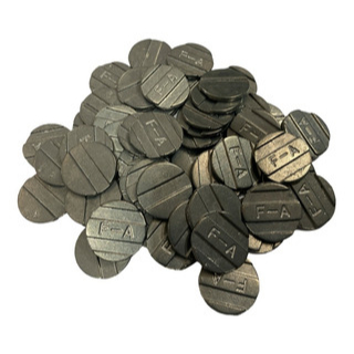 50 Fichas F-a P/ Mesa De Bilhar Sinuca Snooker Pebolim
