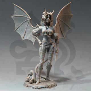 Miniatura para RPG Tiefling Warlock - Mhari O'Nette DM Stash