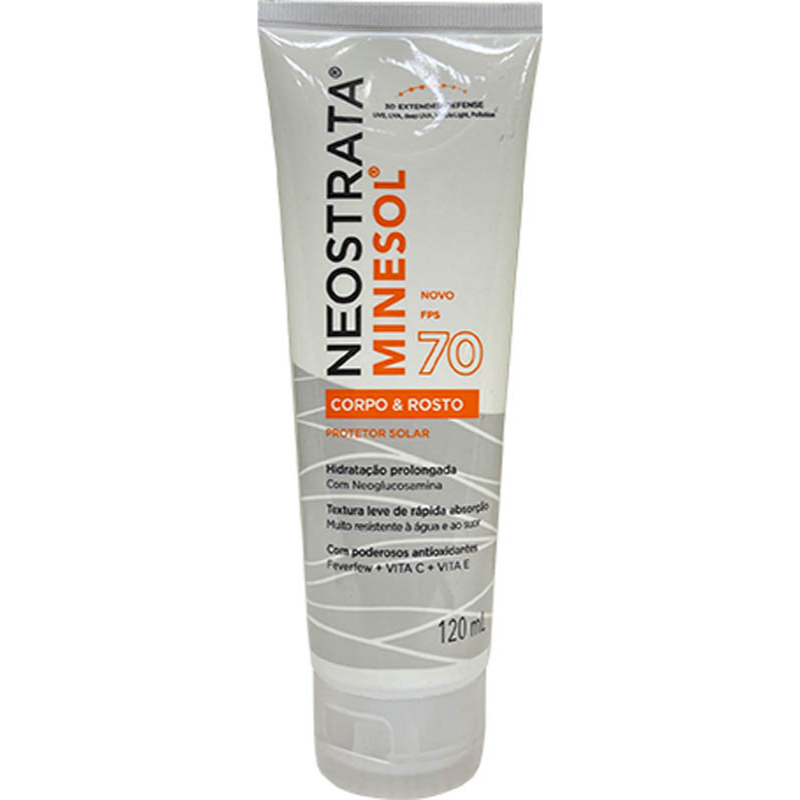 Protetor Solar Neostrata Minesol Corpo e Rosto FPS 70 com 120ml ...