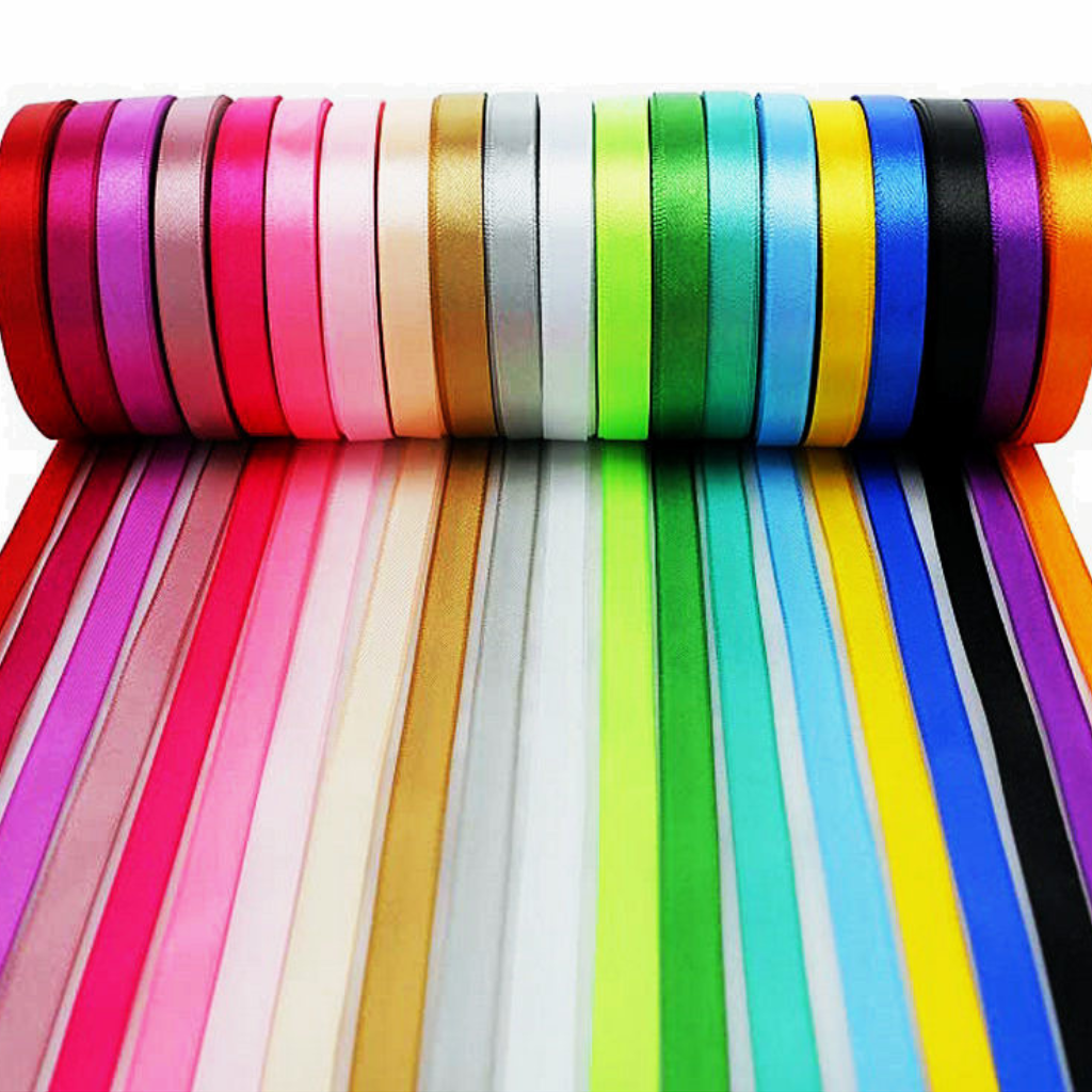 Fita de Cetim 7mm 10 Metros Várias Cores Artesanato Presente Decoração ...