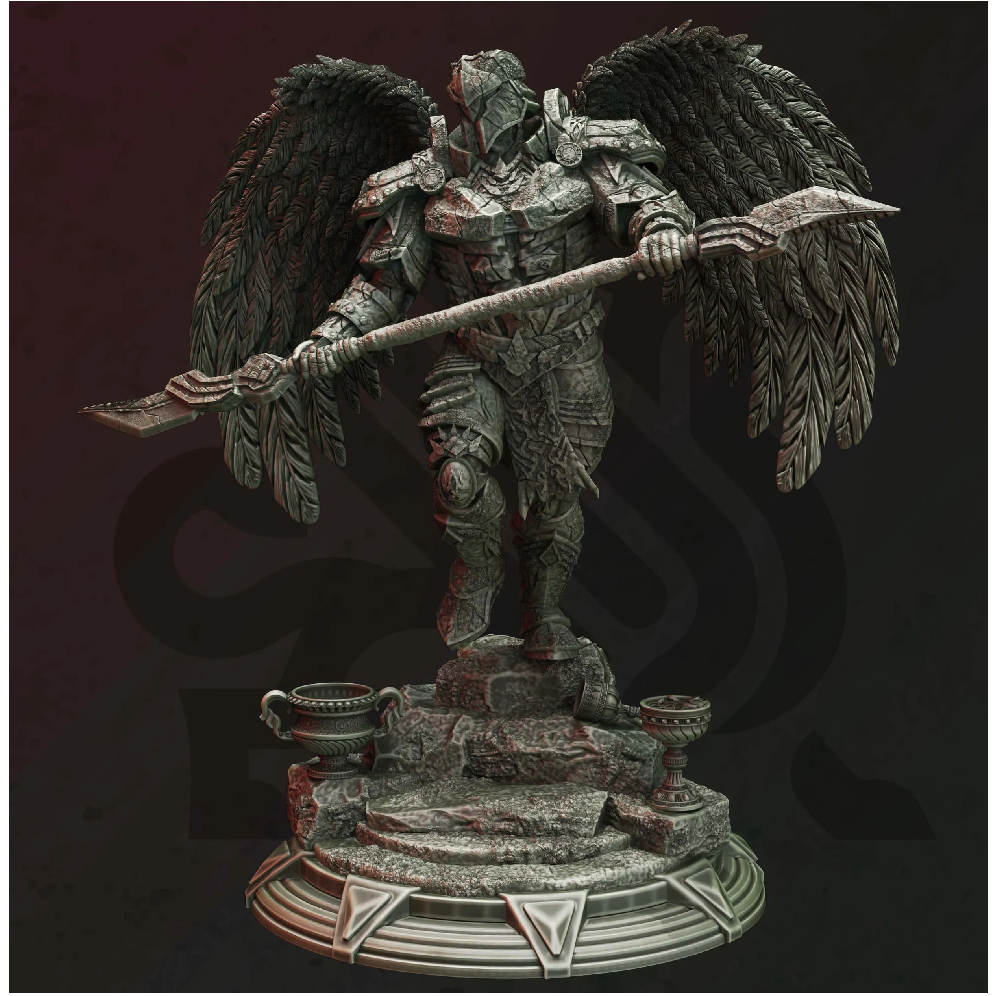 Miniatura para RPG Celestial Warrior Statue - Torde the Gatekeeper DM Stash