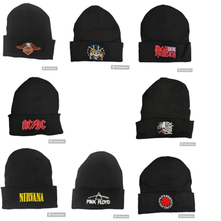 touca de frio bandas de rock iron maiden , acdc, guns n roses bordada toca de frio