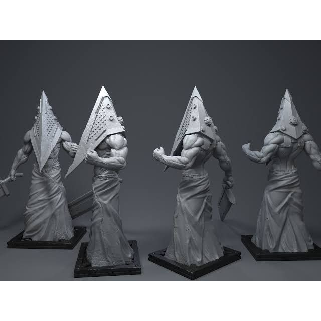 Boneco do Silent Hill - Estátua do Pyramid Head ( Cabeça de Pirâmide ) -  Arte em Miniaturas