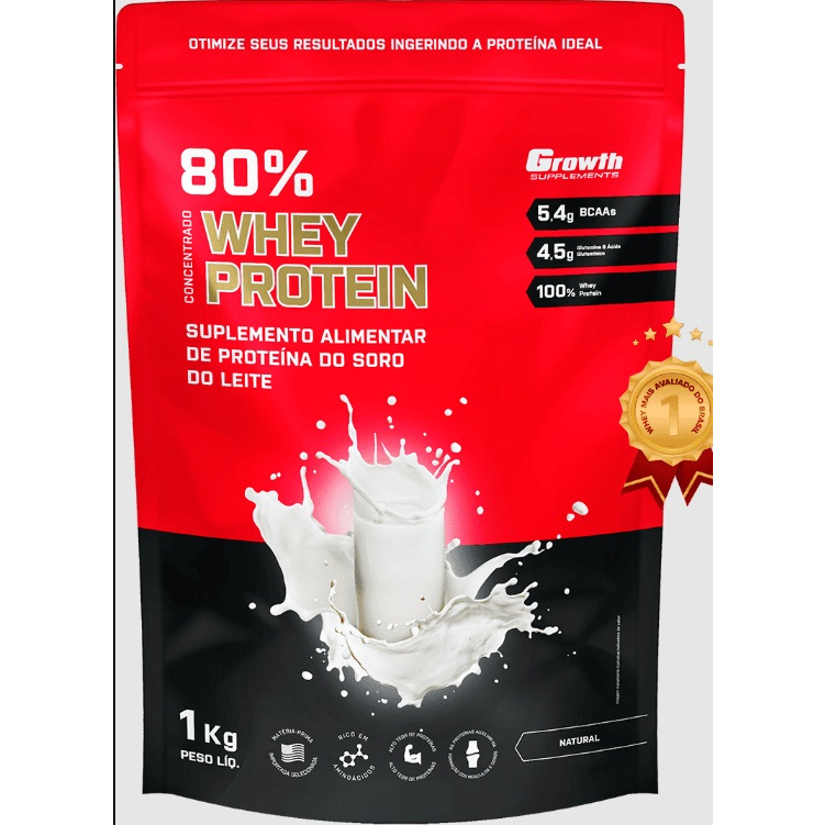 WHEY PROTEIN CONCENTRADO (1KG) SABOR NATURAL GROWTH SUPPLEMENTS