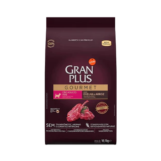 Ração GranPlus Gourmet cães Adultos de Porte Mini Ovelha e Arroz 10,1KG