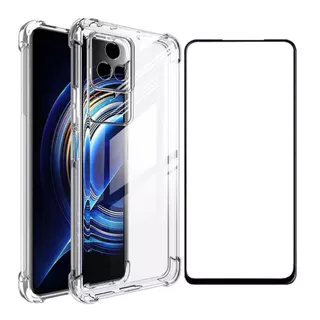 Kit Capa Anti Impacto + Película Vidro 3D P/ Poco F4