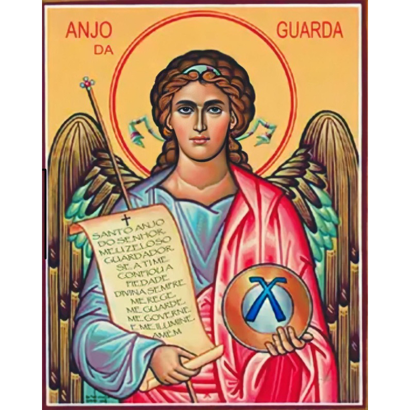 Ícone Santo Anjo da Guarda 10cm