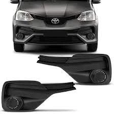 Grade Moldura Farol de Milha Etios Hatch Sedan 2017 2018 2019 2020 Preto Sem Furo
