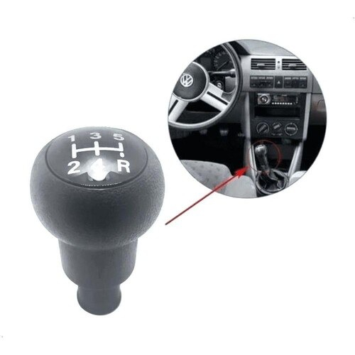 BOLA DA ALAVANCA DE CAMBIO VW GOL PARATI SAVEIRO GIII MARCHAS EM PVC PRETA RESINA