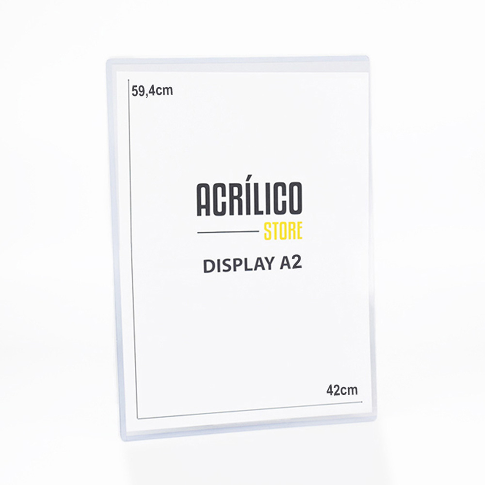 Display Transparente A2 Vertical (42x59,4cm) | Shopee Brasil
