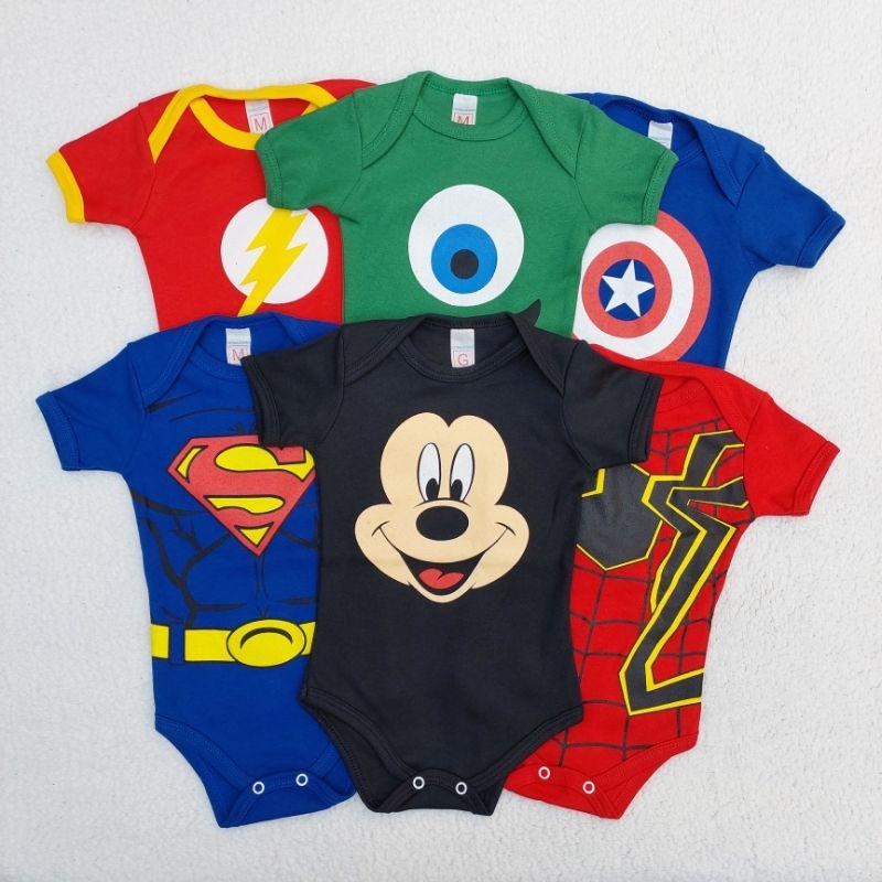 Promoção Body Bebê Mesversário Super Heróis
