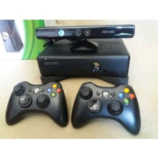 Xbox 360 Super Slim + Hd 320gb + Kinect + 2 Controles + 23 Jogos Originais  + Caixa - Escorrega o Preço