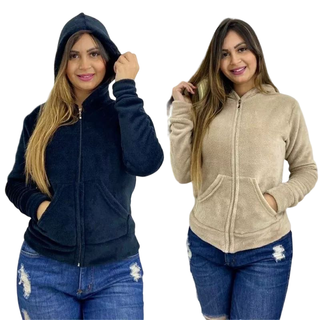 Casaco de soft hot sale feminino com capuz