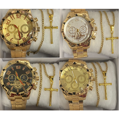 Kit 2 Relógio Masculino Sortidos Dourado Prata Original Pronta Entrega