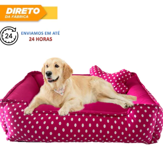 Cama Caminha Pet Cachorro Gato tamanho pequena media grande confortável com zíper lavável + ossinho ou almofadinha