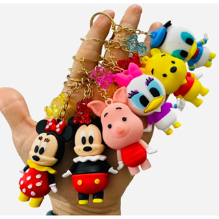 chaveiro 3D Mickey Minnie com argola italiana 1pçs
