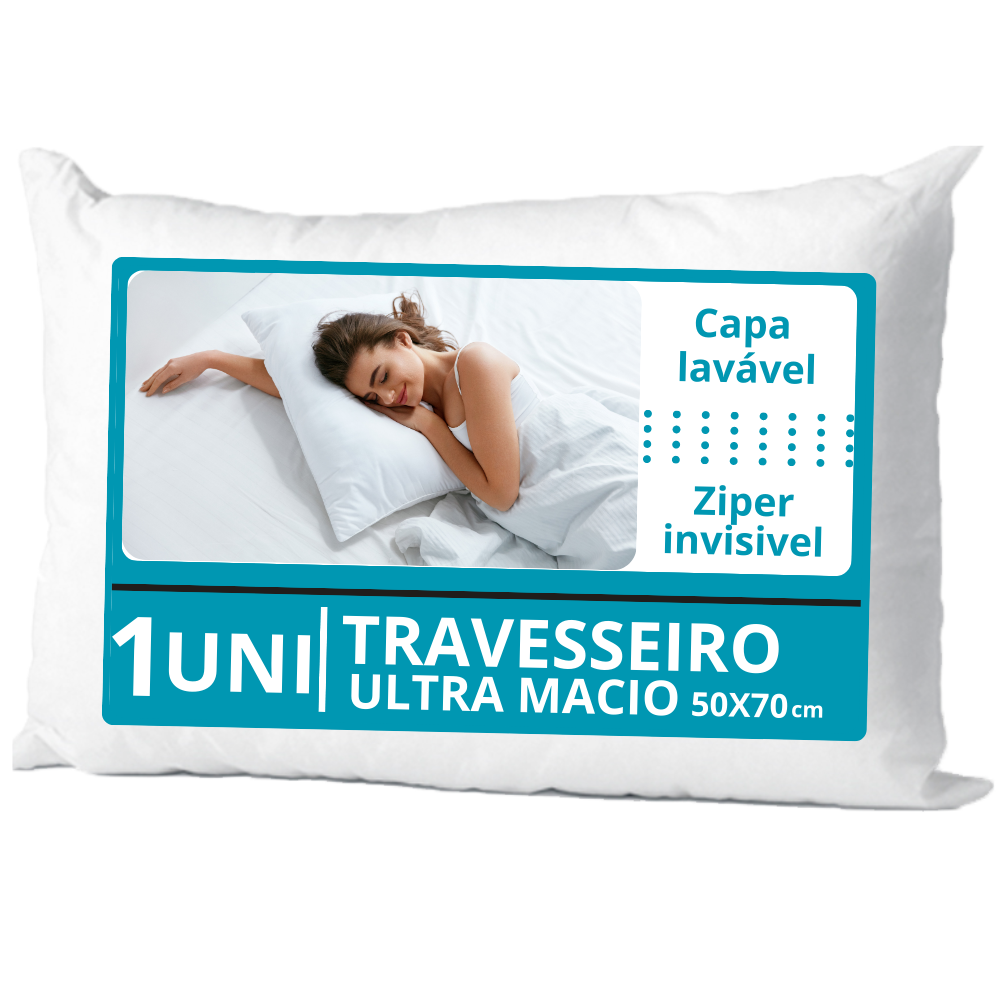 1 Travesseiro Alto Firme Antialergico 50x70cm extra macio sleep evolution