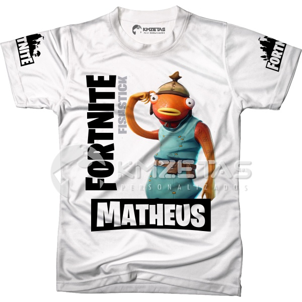 Blusa Fortnite Peixoto Fishstick Skin Infantil Adulto Personalizada
