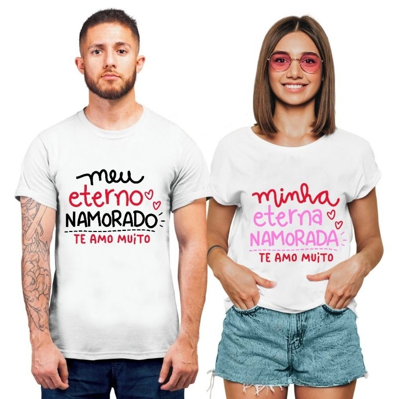 Camisa Casal Personalizada Eterna(o) Namorada (o) - Dia dos Namorados ...