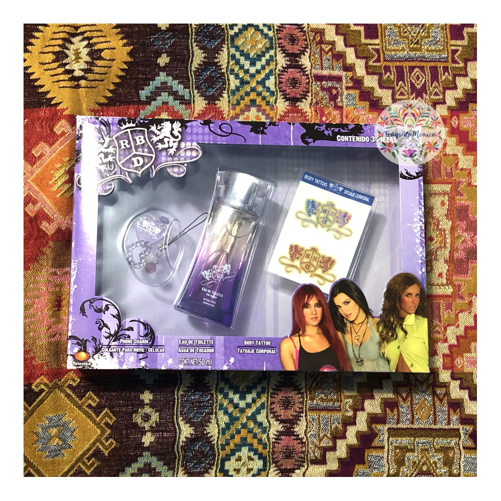 Kit RBD de perfume, tatuagem e pin de celular importado | Shopee Brasil