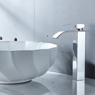 Torneira Mono Comando Inox Cascata Misturador Banheiro Cor Prata