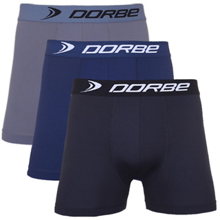 Kit 3 Cuecas Boxer Microfibra Dorbe Não Enrola Original Masculina Cueca Box  Masculino Adulto Preto Preta Sortido