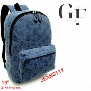 Mochila Rock Jeans 11 Preta Com Caveira