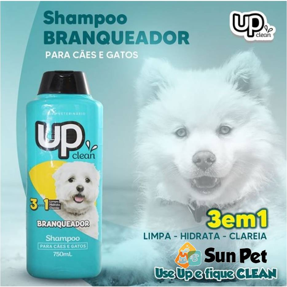 Shampoo UP Clean Branqueador 750ml Pet Cães