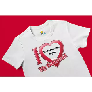 Camiseta - I Love My Girlfriend Personalizada | Dia dos Namorados