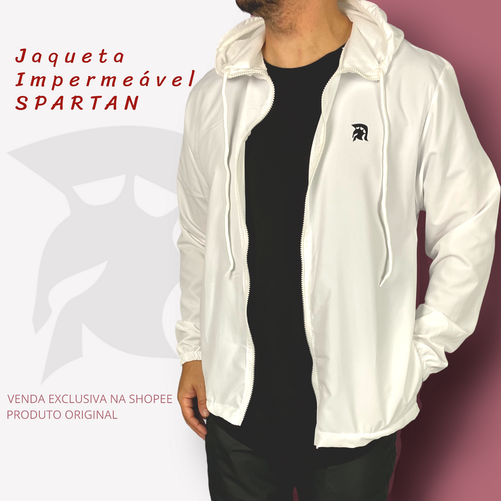 Corta Vento Masculino Impermeável Spartan Forro no Capuz