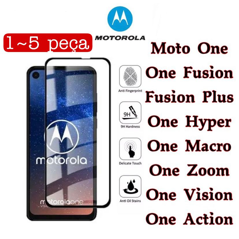 Película De Vidro 3d Moto One/one Fusion/one Fusionplus/one Hyper/one Macro/one Vision/one Zoom/one Action