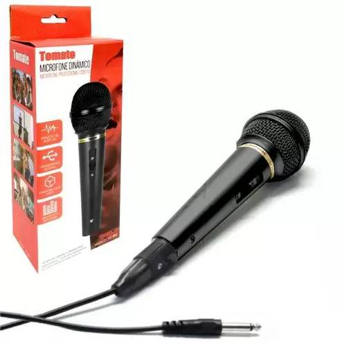 Microfone Profissional De Mão Dinâmico Karaokê Mt-1018 Tomate