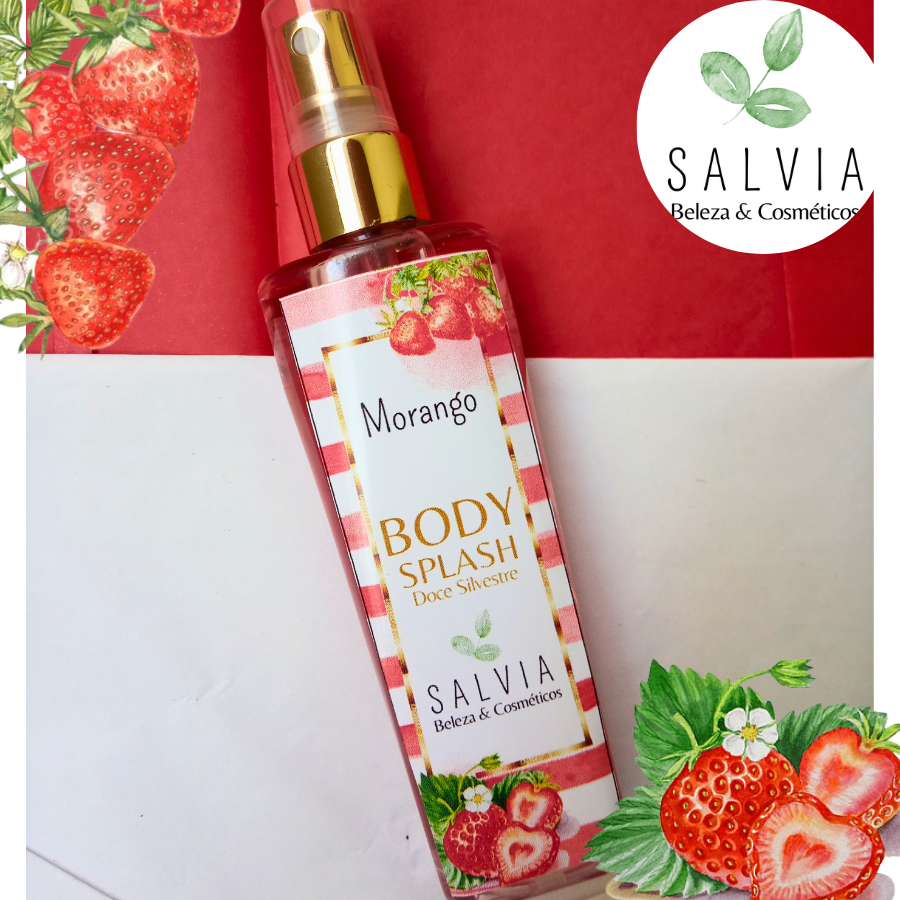 Body Splash Morango Silvestre Fixação Excelente - SALVIA