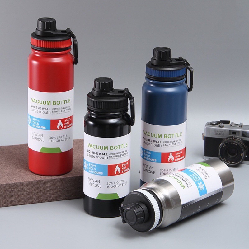 Garrafa Térmica Academia 800ml sports De Aço Inoxidável Com Isolamento TOP-Pronta entrega