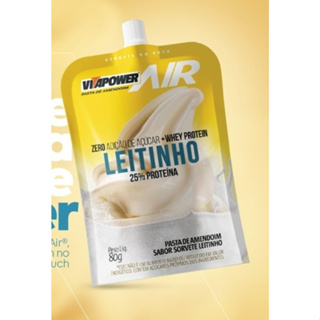 Pouch Air VitaPower Leitinho Trufado , Super Cream , Chocolate ao Leite e  Morango c/Chocolate trufado 80g